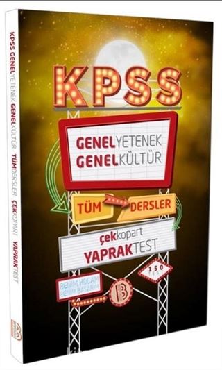 2017 KPSS Genel Yetenek Genel Kültür Tüm Dersler Çek Kopart Yaprak Test