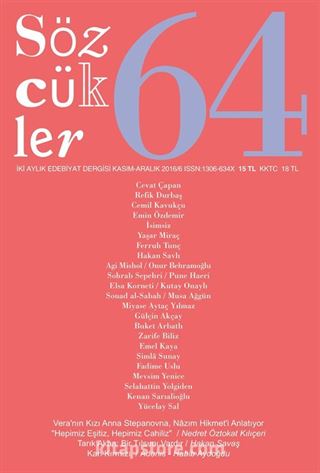 Sözcükler İki Aylık Edebiyat Dergisi Sayı:64 Kasım-Aralık 2016