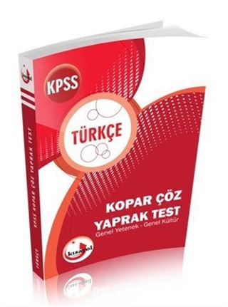 KPSS Türkçe Genel Yetenek Genel Kültür Kopar Çöz Yaprak Test