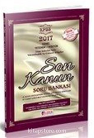2017 KPSS Genel Yetenek Genel Kültür Son Kanun Soru Bankası (SNKN-SB-111)