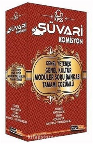 2017 KPSS Süvari Komisyon Genel Yetenek Genel Kültür Tamamı Çözümlü Modüler Soru Bankası Seti