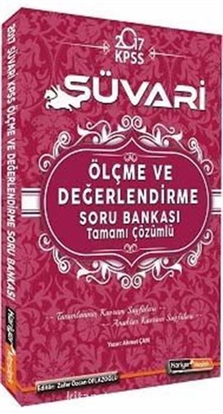 2017 KPSS Süvari Ölçme ve Değerlendirme Soru Bankası Tamamı Çözümlü