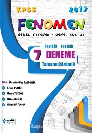 2017 KPSS Genel Yetenek Genel Kültür Tamamı Çözümlü 7 Fasikül Deneme