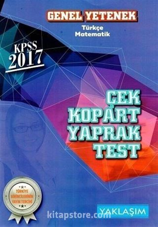 2017 KPSS Genel Yetenek Türkçe Matematik Çek Kopart Yaprak Test