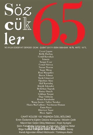 Sözcükler İki Aylık Edebiyat Dergisi Sayı:65 Ocak-Şubat 2016
