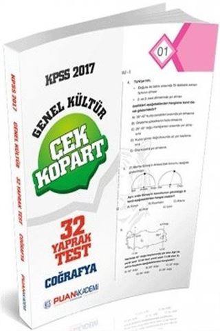 2017 KPSS Genel Kültür Coğrafya Çek Kopar 32 Yaprak Test