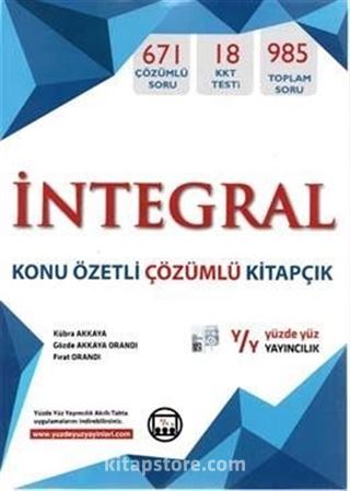 Matematik İntegral Konu Özetli Çözümlü Kitapçık