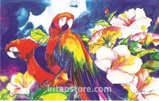 Çiçekler ve Papağanlar 1000 Parça Puzzle (Kod: 40917)