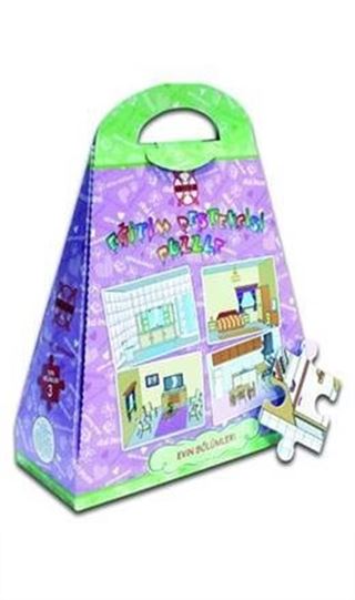 Evin Bölümleri Çantalı 4x12 Puzzle (Kod:40812)