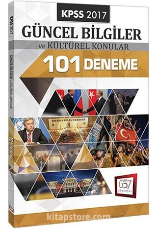 2017 KPSS Güncel Bilgiler ve Kültürel Konular 101 Deneme