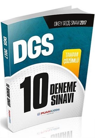 2017 DGS Tamamı Çözümlü 10 Deneme Sınavı