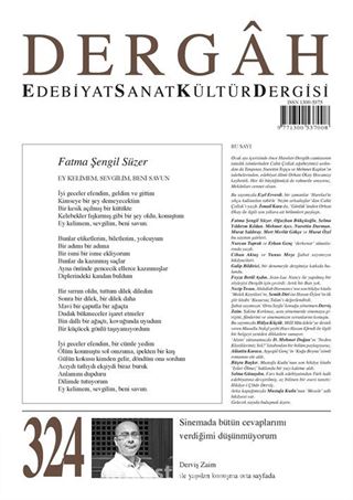 Dergah Edebiyat Sanat Kültür Dergisi Sayı 324 Şubat 2017