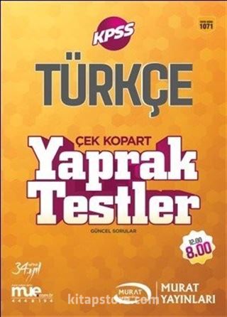 KPSS Türkçe Çek Kopart Yaprak Testler (1071)