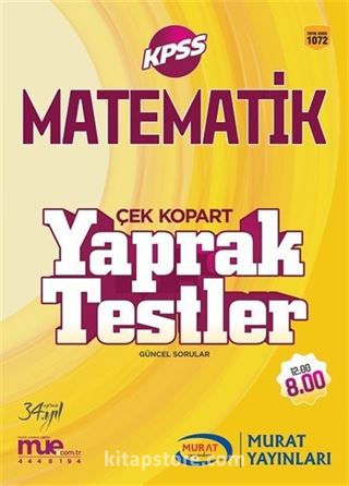 KPSS Matematik Çek Kopart Yaprak Testler (1072)