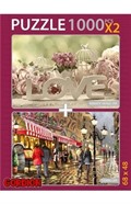 Love Evening Cafe 2x1000 Parça Puzzle Takım