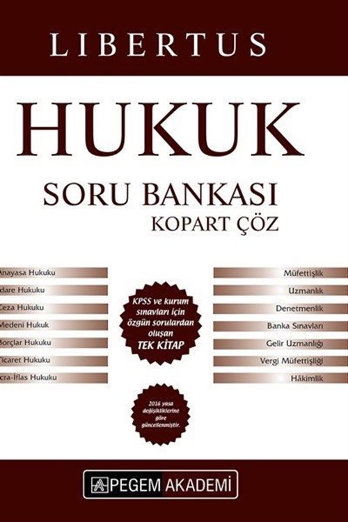 KPSS A Grubu Libertus Hukuk Çek Kopart Soru Bankası