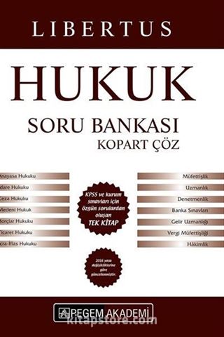 KPSS A Grubu Libertus Hukuk Çek Kopart Soru Bankası