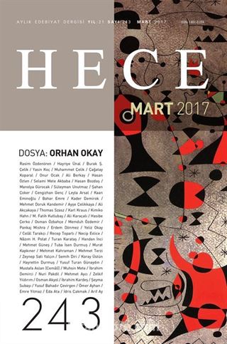 Sayı:243 Mart 2017 Hece Aylık Edebiyat Dergisi Dosya Şiir 2017