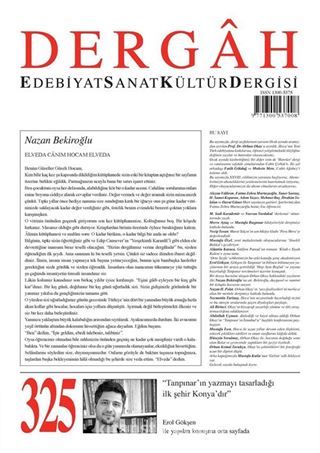 Dergah Edebiyat Sanat Kültür Dergisi Sayı 325 Mart 2017