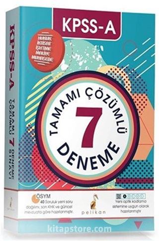 2017 KPSS A Grubu Tamamı Çözümlü 7 Deneme