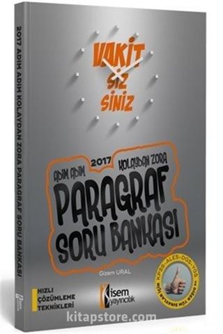 2017 KPSS Vakit Sizsiniz Adım Adım Kolaydan Zora Paragraf Soru Bankası