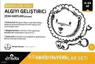 Bebeklere Özel Algıyı Geliştirici Zeka Kartları - Vahşi Hayvanlar Seti 0-24 Ay