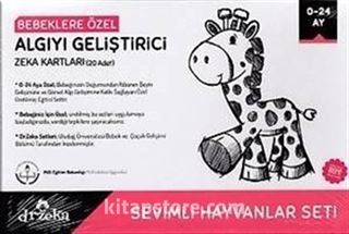 Bebeklere Özel Algıyı Geliştirici Zeka Kartları - Sevimli Hayvanlar Seti 0-24 Ay