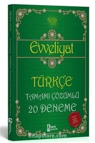 Evveliyat KPSS Türkçe Tamamı Çözümlü 20 Deneme Sınavı