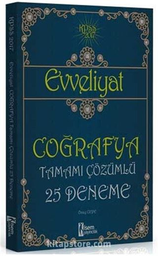 KPSS Evveliyat Coğrafya Tamamı Çözümlü 25 Deneme Sınavı