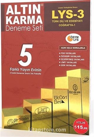 LYS 3 Türk Dili ve Edebiyatı Coğrafya 1 5 Farklı Yayın 5 Deneme