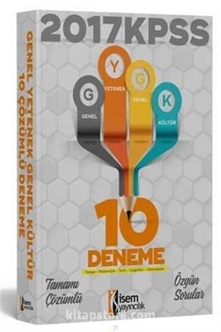 2017 KPSS Genel Yetenek Genel Kültür Tamamı Çözümlü 10 Deneme