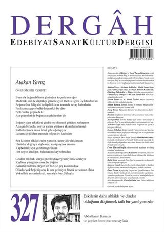 Dergah Edebiyat Sanat Kültür Dergisi Sayı 327 Mayıs 2017