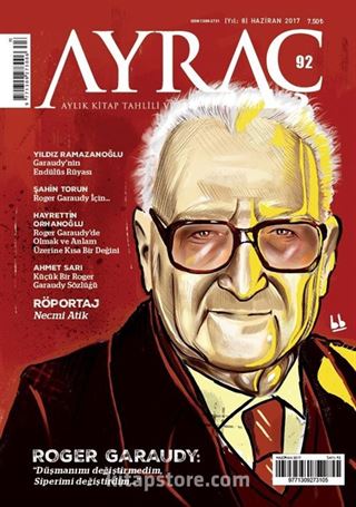 Ayraç Aylık Kitap Tahlili ve Eleştiri Dergisi Sayı:92 Haziran 2017