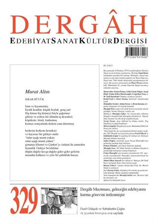 Dergah Edebiyat Sanat Kültür Dergisi Sayı 329 Temmuz 2017