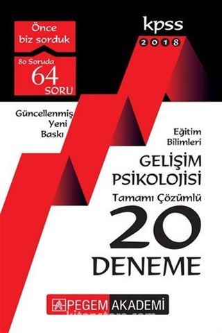 2018 KPSS Eğitim Bilimleri Gelişim Psikolojisi Tamamı Çözümlü 20 Deneme
