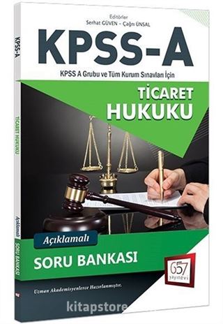 2018 KPSS A Grubu Ticaret Hukuku Açıklamalı Soru Bankası