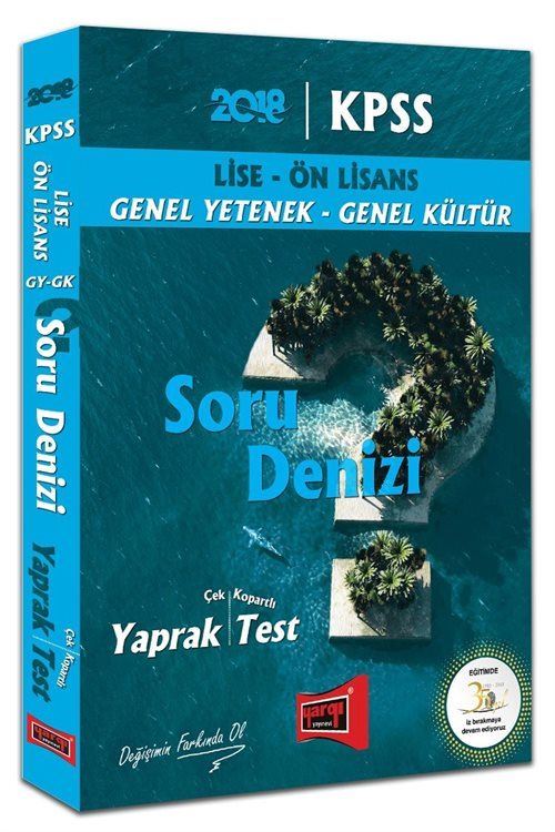 2018 KPSS Lise Ön Lisans Genel Yetenek Genel Kültür Soru Denizi Çek Kopartlı Yaprak Test