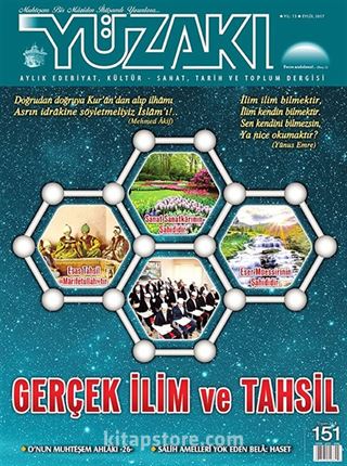 Yüzakı Aylık Edebiyat, Kültür, Sanat, Tarih ve Toplum Dergisi / Sayı:151 Eylül 2017