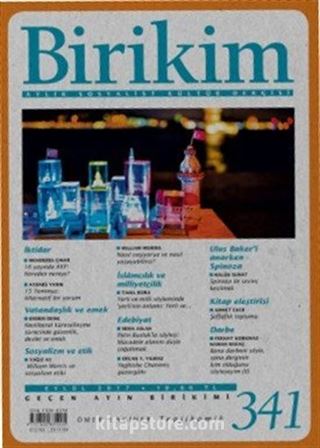 Birikim / Sayı:341 Eylül Yıl:2017 / Aylık Sosyalist Kültür Dergisi