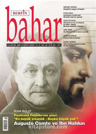 Berfin Bahar Aylık Kültür Sanat ve Edebiyat Dergisi Eylül 2017 Sayı: 235