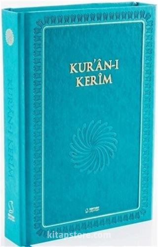 Kur'an-ı Kerim (Büyük Boy - Mıklepli - Turkuaz-Ciltli)