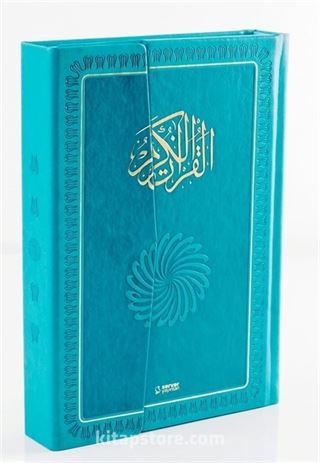 Kur'an-ı Kerim (Büyük Boy - Mıklepli - Turkuaz-Ciltli)