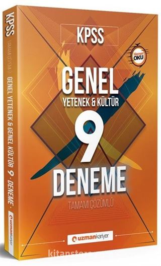 2018 KPSS Genel Yetenek Genel Kültür 9 Deneme Tamamı Çözümlü