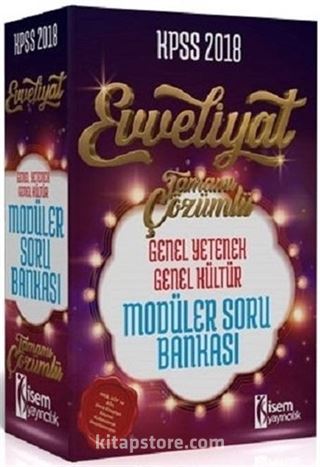 2018 KPSS Evveliyat Genel Yetenek Genel Kültür Tamamı Çözümlü Modüler Soru Bankası (5 Kitap)