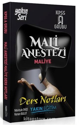 2018 KPSS A Grubu Mali Anestezi Maliye Ders Notları