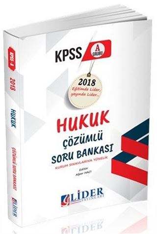 2018 KPSS A Hukuk Çözümlü Soru Bankası
