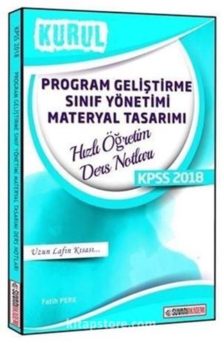 KPSS Program Geliştirme Sınıf Yönetimi Materyal Tasarım Hızlı Öğretim Ders Notları