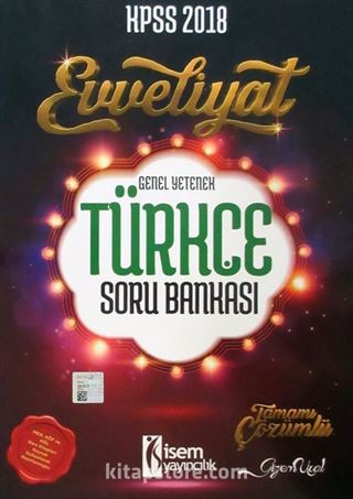 2018 KPSS Evveliyat Genel Yetenek Türkçe Soru Bankası