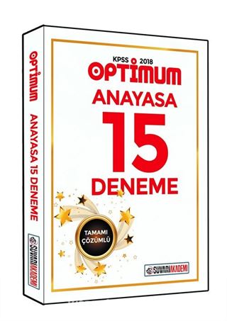 2018 KPSS Optimum Anayasa Çözümlü 15 Deneme Sınavı