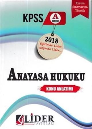 2018 KPSS A Grubu Hukuk Konu Anlatım Seti
